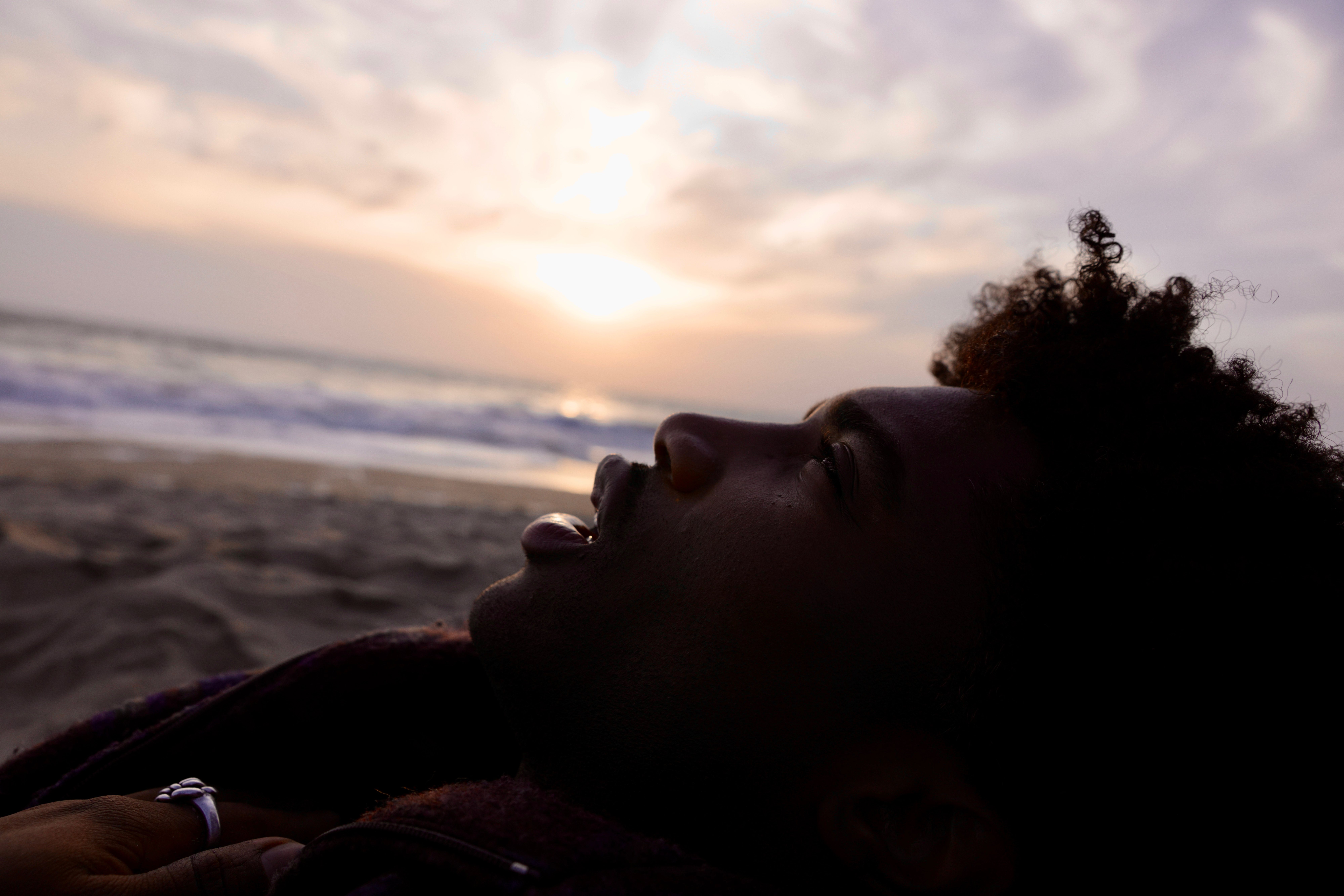 LA beach profile view